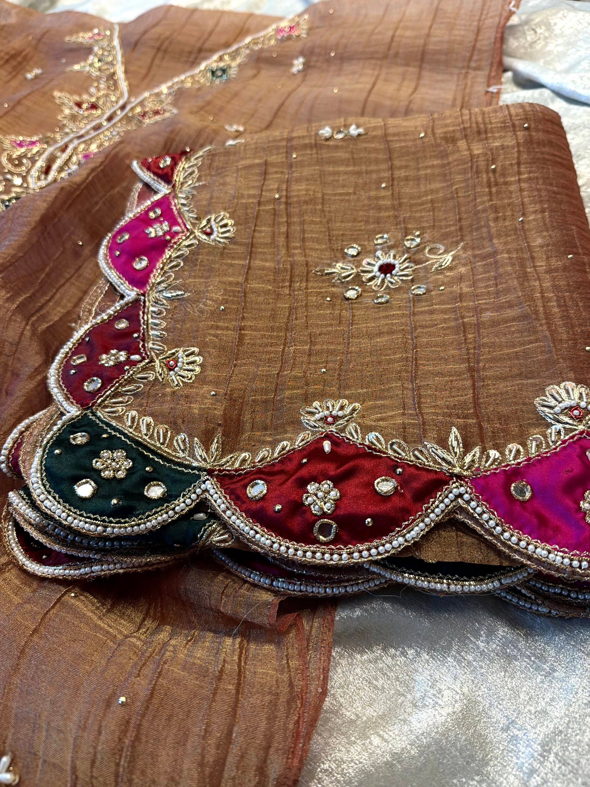 Dabka work suit&nbsp; |  | Karishma Emporium | Elegance in Making Pure Zardozi Women wear