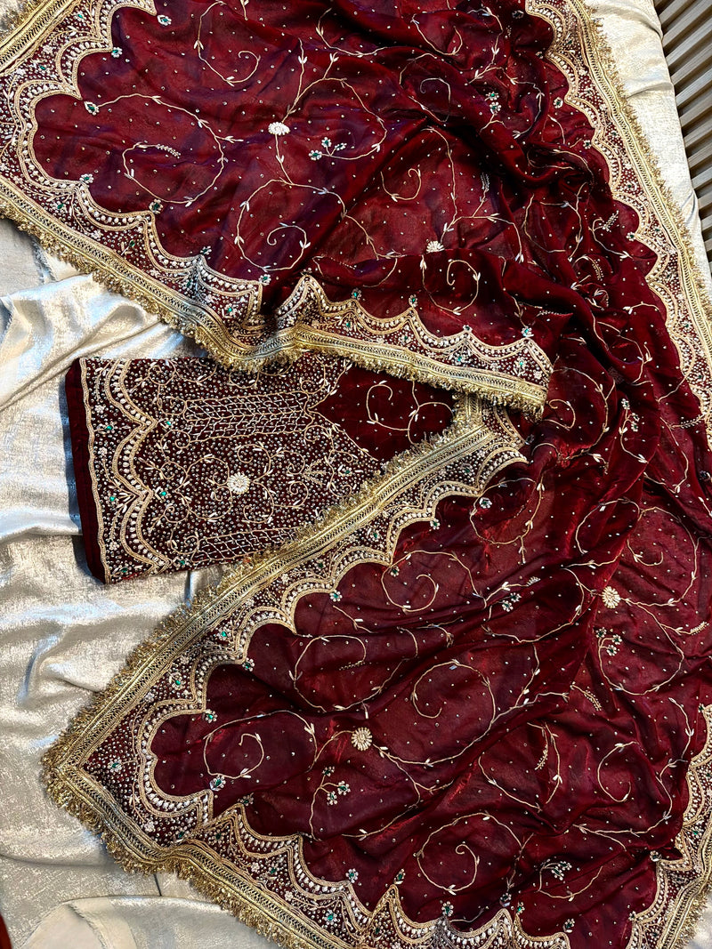 Punjabi suit |  | Karishma Emporium | Elegance in Making Pure Zardozi Women wear