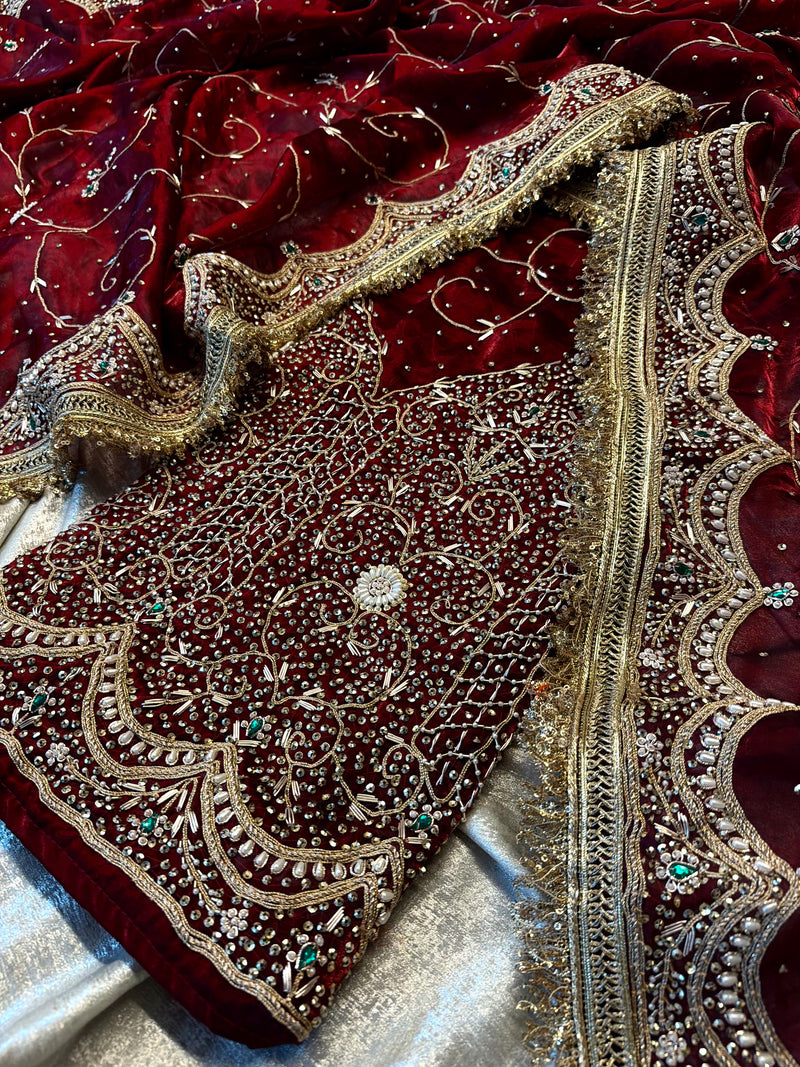 Punjabi suit |  | Karishma Emporium | Elegance in Making Pure Zardozi Women wear