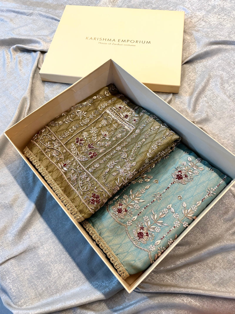 Dabka suits |  | Karishma Emporium | Elegance in Making Pure Zardozi Women wear