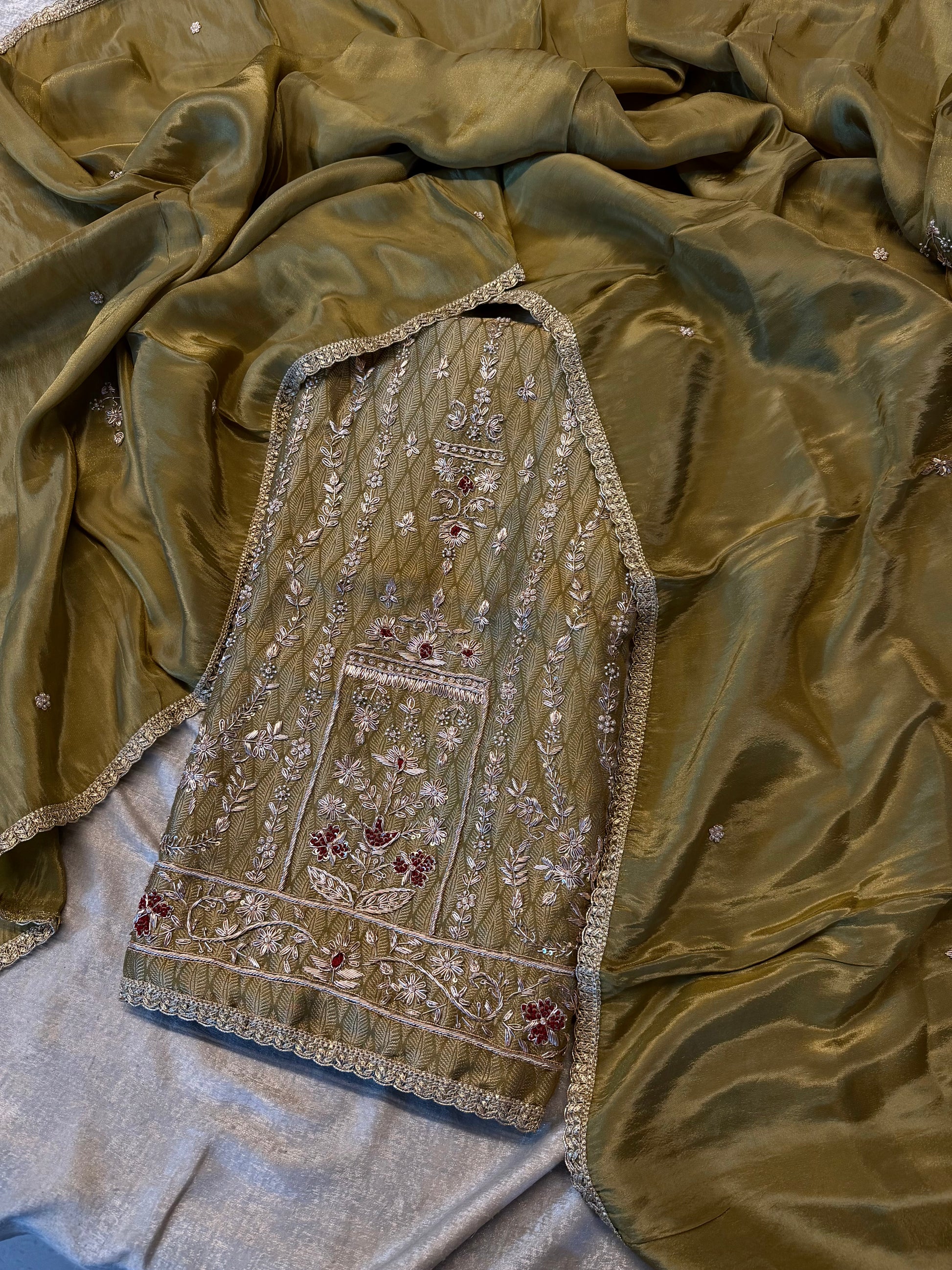 Dabka suits |  | Karishma Emporium | Elegance in Making Pure Zardozi Women wear