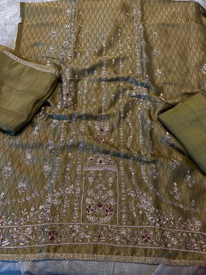 Dabka suits |  | Karishma Emporium | Elegance in Making Pure Zardozi Women wear