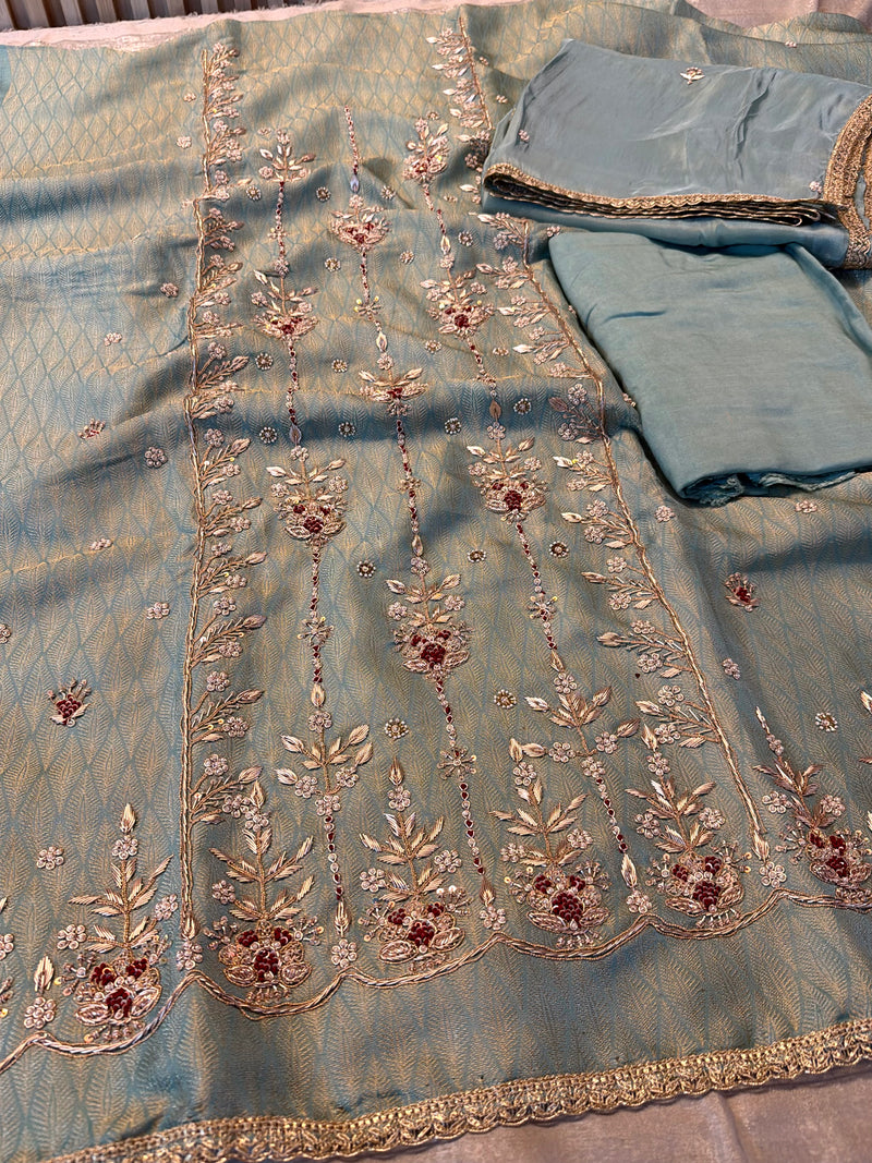 Dabka suits |  | Karishma Emporium | Elegance in Making Pure Zardozi Women wear