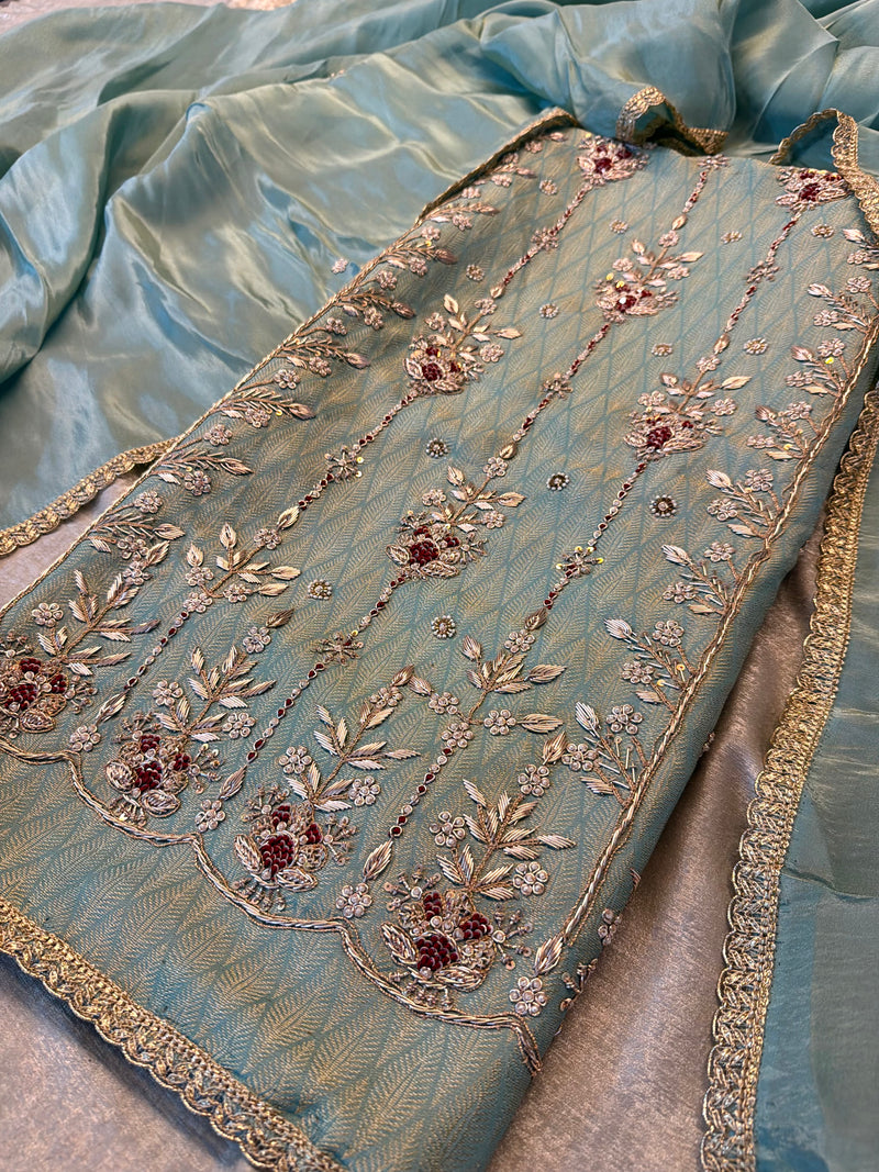 Dabka suits |  | Karishma Emporium | Elegance in Making Pure Zardozi Women wear