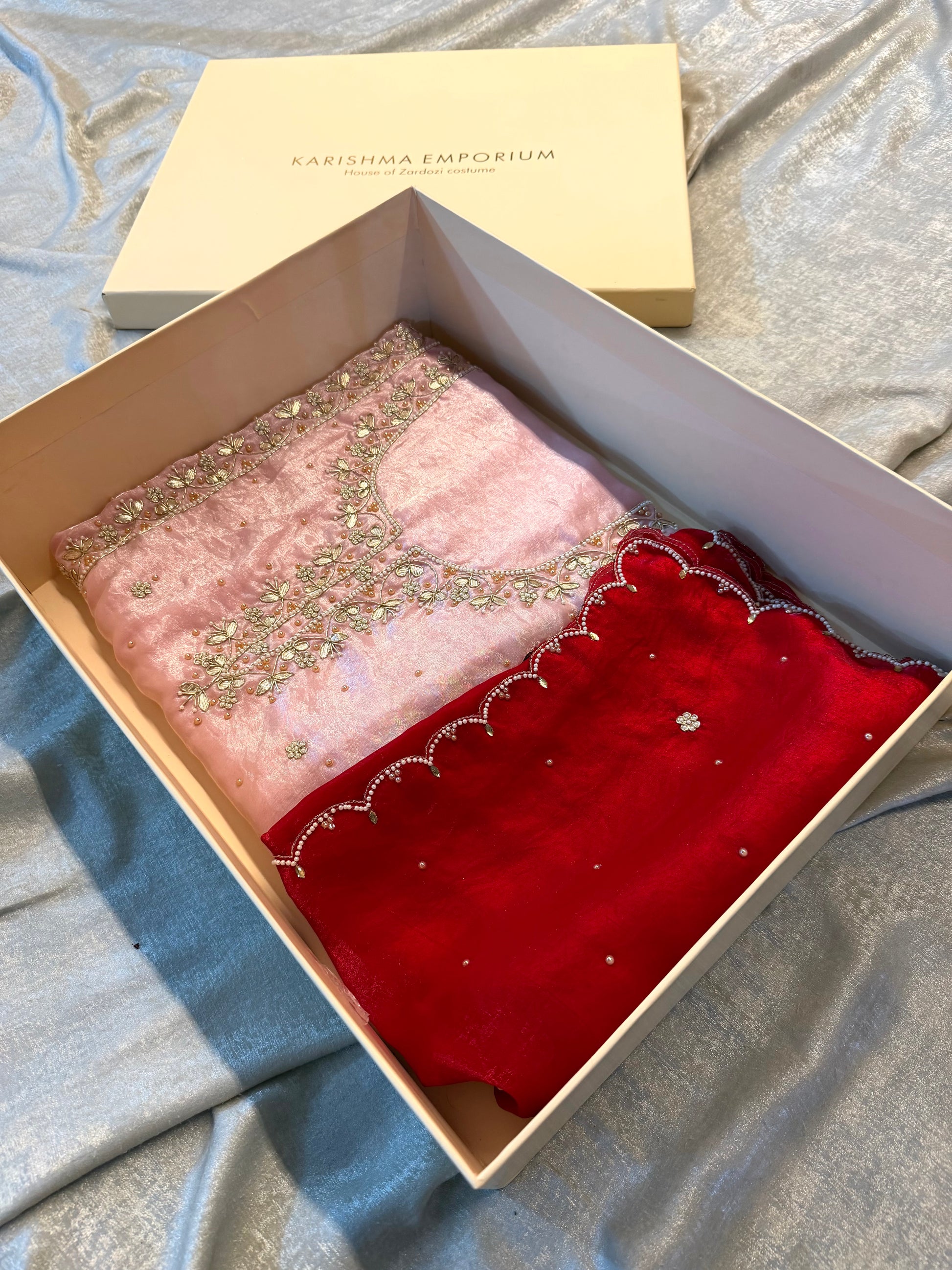 Dabka Patti suit |  | Karishma Emporium | Elegance in Making Pure Zardozi Women wear