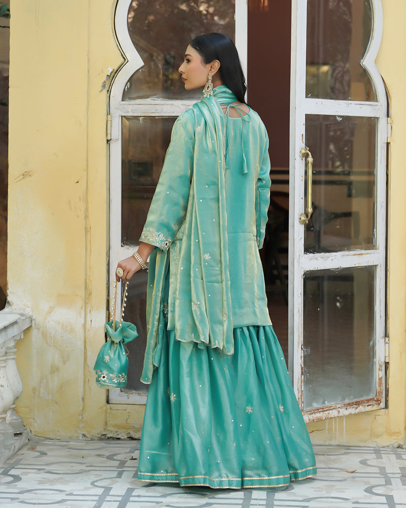 Gharara by Falak-naaz |  | Karishma Emporium | Elegance in Making Pure Zardozi Women wear