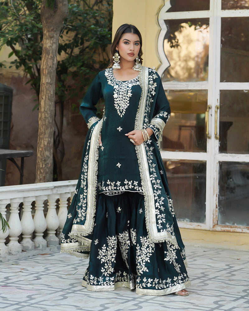 Gharara by Rooh e tonk |  | Karishma Emporium | Elegance in Making Pure Zardozi Women wear