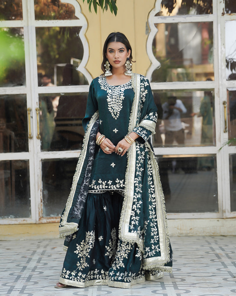 Gharara by Rooh e tonk |  | Karishma Emporium | Elegance in Making Pure Zardozi Women wear