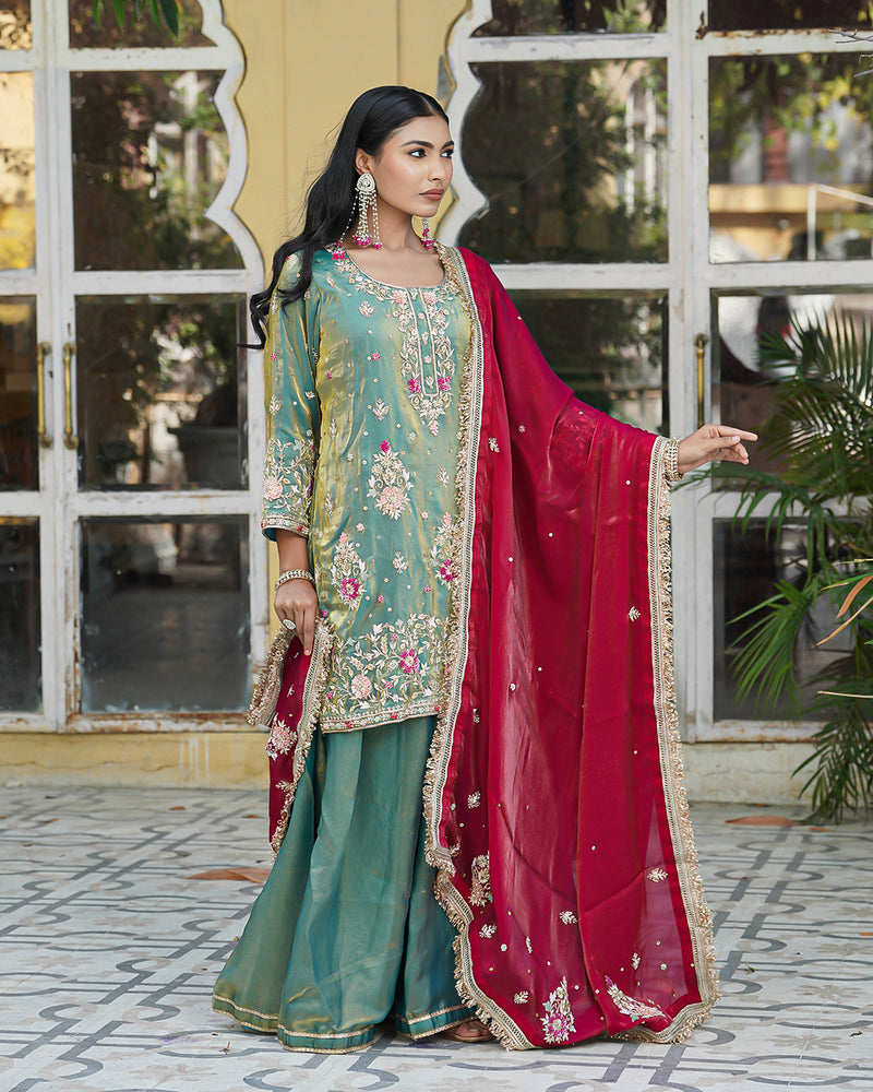 Gharara by sayma b |  | Karishma Emporium | Elegance in Making Pure Zardozi Women wear