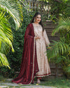 Exclusive Anarkali Italian tissue fabric  Dupatta Italian Shimar
