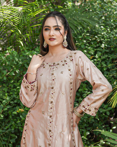 Exclusive Anarkali Italian tissue fabric  Dupatta Italian Shimar