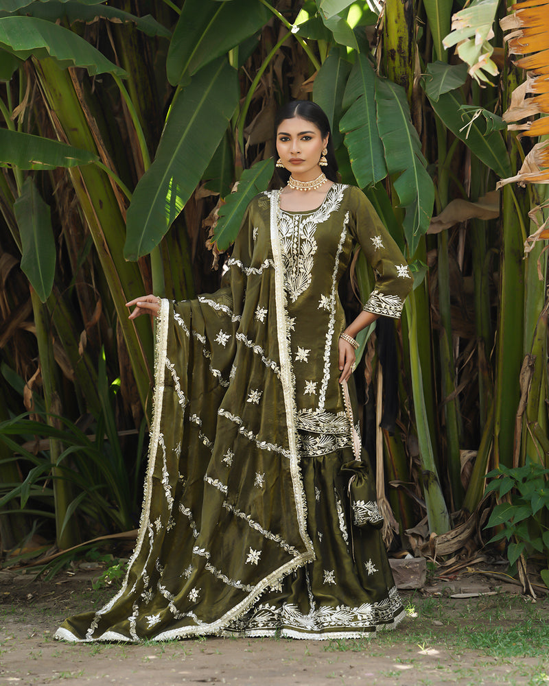 Gharara by Aarzoo sultana |  | Karishma Emporium | Elegance in Making Pure Zardozi Women wear