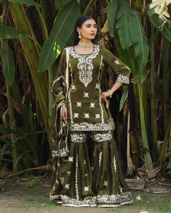 Gharara by Aarzoo sultana |  | Karishma Emporium | Elegance in Making Pure Zardozi Women wear