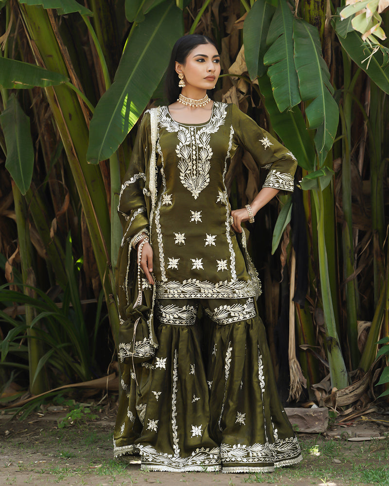 Gharara by Aarzoo sultana |  | Karishma Emporium | Elegance in Making Pure Zardozi Women wear