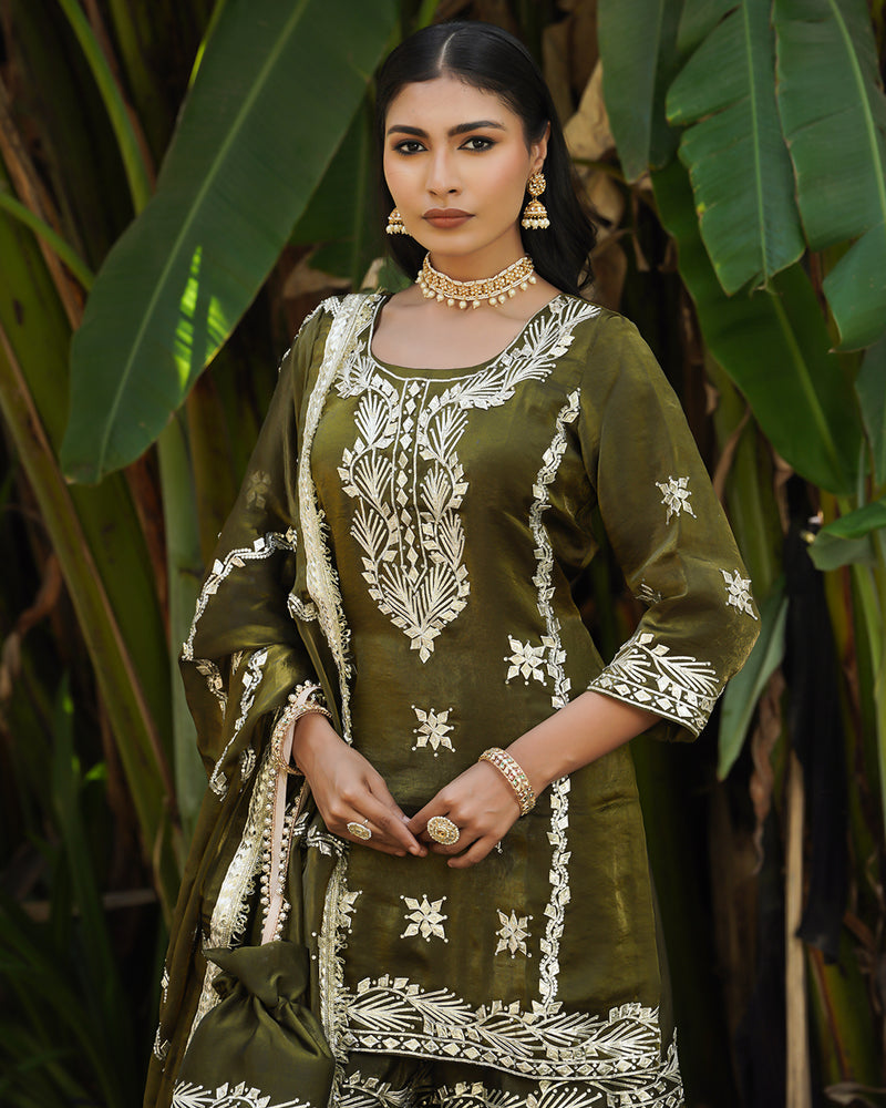 Gharara by Aarzoo sultana |  | Karishma Emporium | Elegance in Making Pure Zardozi Women wear