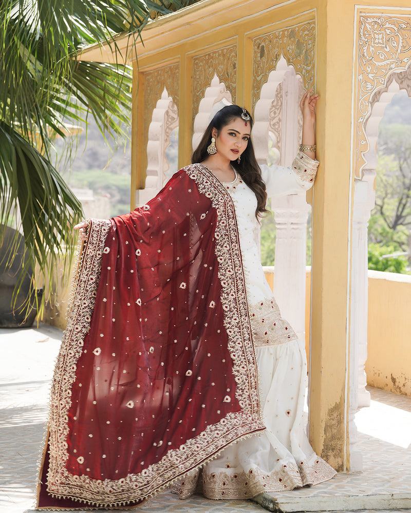 Gharara by Noor/jahan |  | Karishma Emporium | Elegance in Making Pure Zardozi Women wear