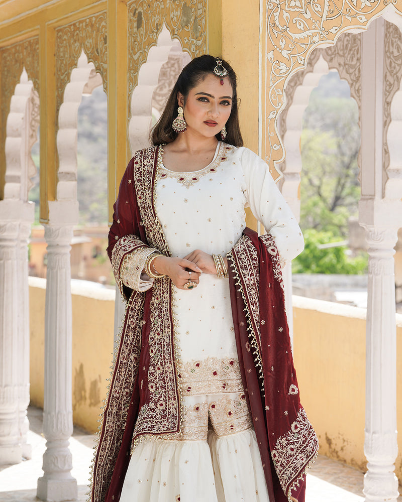 Gharara by Noor/jahan |  | Karishma Emporium | Elegance in Making Pure Zardozi Women wear