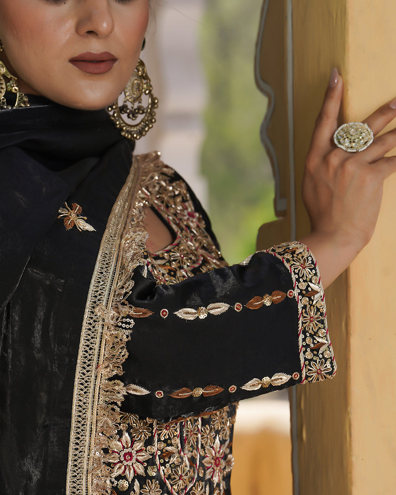Sharara by Noor kaur |  | Karishma Emporium | Elegance in Making Pure Zardozi Women wear