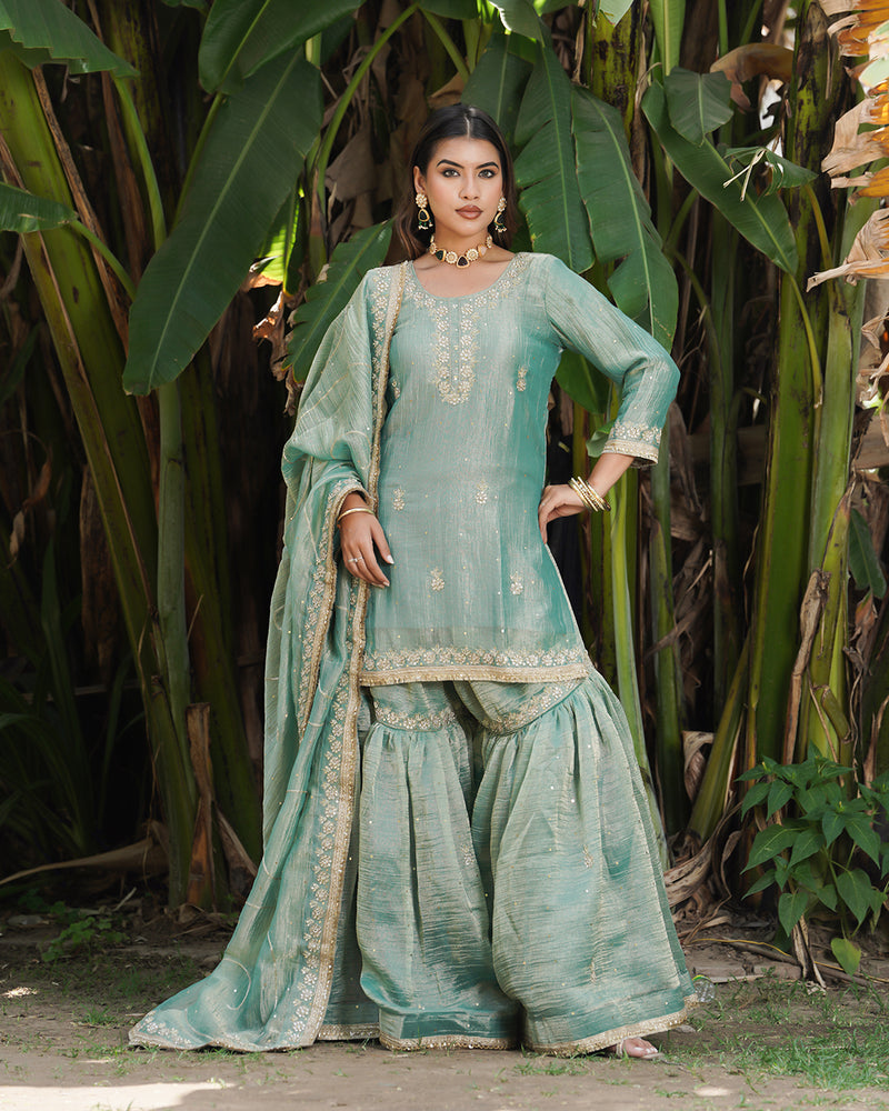 Gharara by Ziana khan |  | Karishma Emporium | Elegance in Making Pure Zardozi Women wear