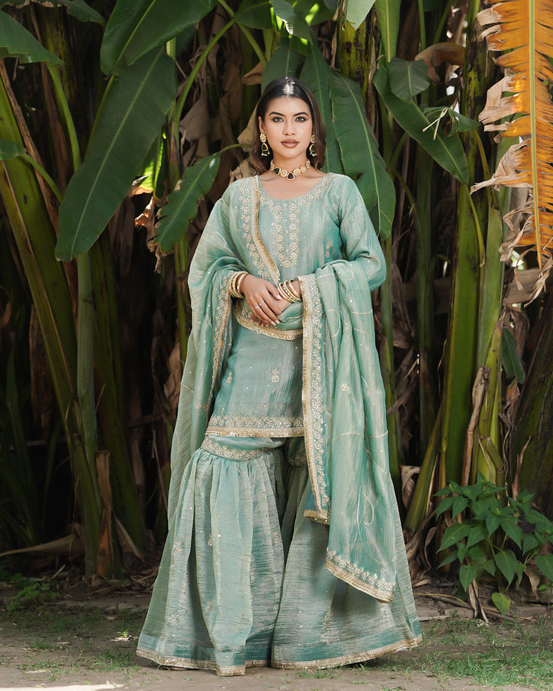 Gharara by Ziana khan |  | Karishma Emporium | Elegance in Making Pure Zardozi Women wear