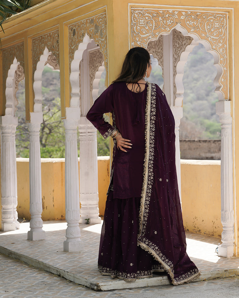 Gharara by aavya naaz |  | Karishma Emporium | Elegance in Making Pure Zardozi Women wear