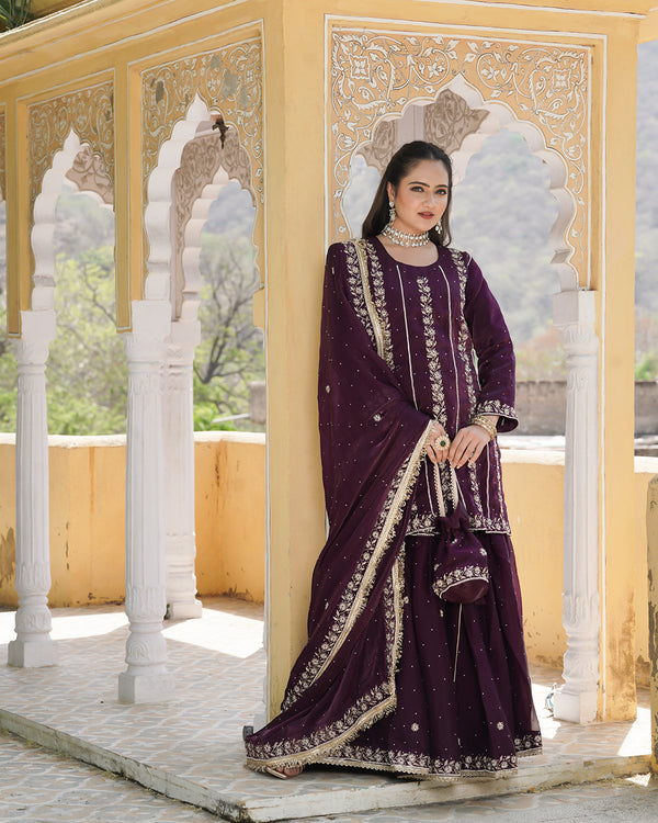 Gharara by aavya naaz |  | Karishma Emporium | Elegance in Making Pure Zardozi Women wear