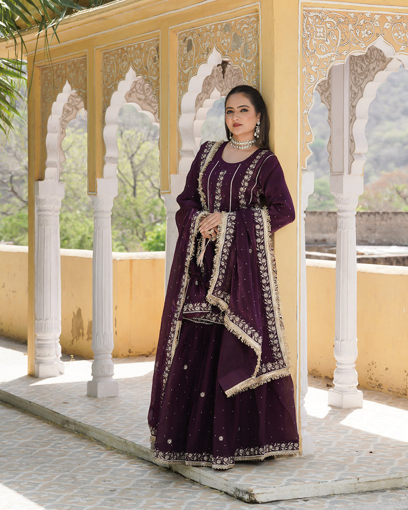 Gharara by aavya naaz |  | Karishma Emporium | Elegance in Making Pure Zardozi Women wear
