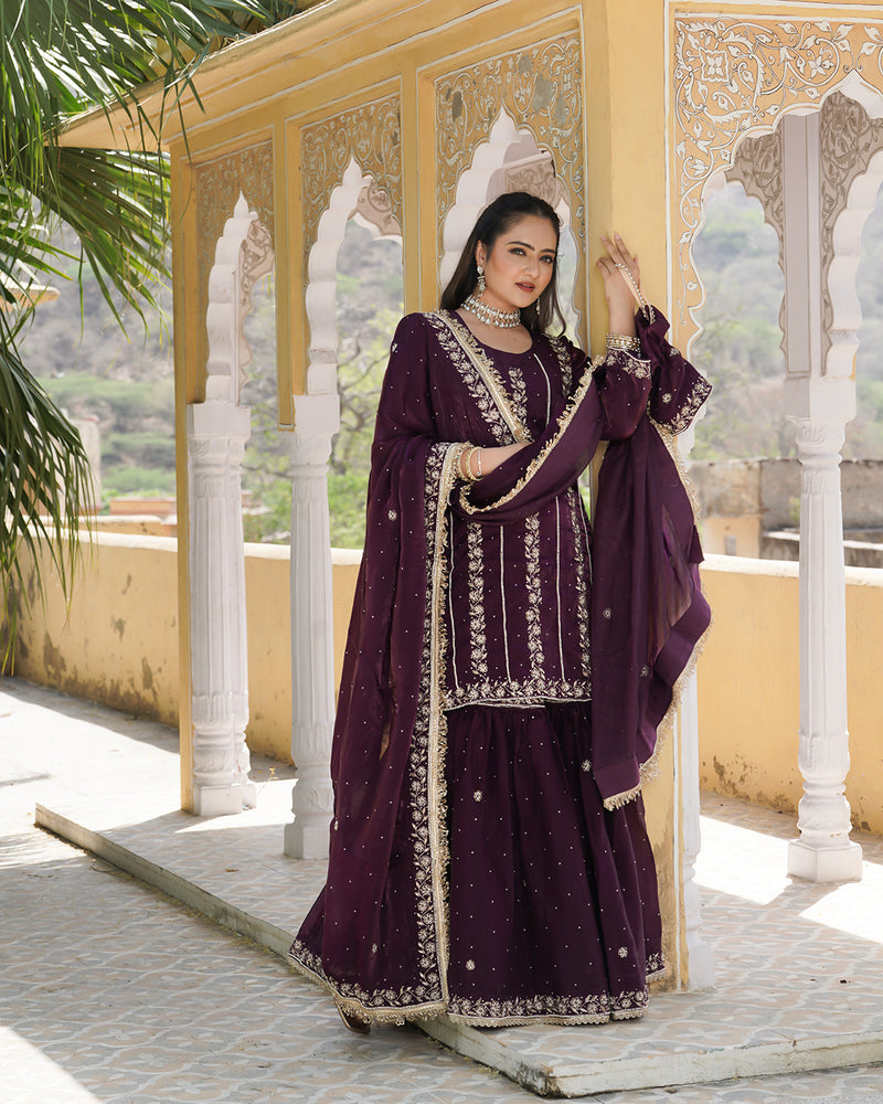 Gharara by aavya naaz |  | Karishma Emporium | Elegance in Making Pure Zardozi Women wear