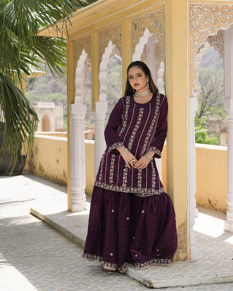 Gharara by aavya naaz |  | Karishma Emporium | Elegance in Making Pure Zardozi Women wear