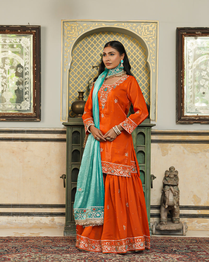 Gharara by Elara nawab |  | Karishma Emporium | Elegance in Making Pure Zardozi Women wear