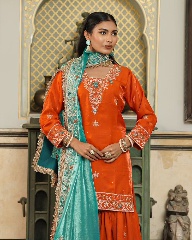 Gharara by Elara nawab |  | Karishma Emporium | Elegance in Making Pure Zardozi Women wear