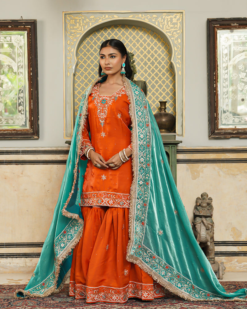 Gharara by Elara nawab |  | Karishma Emporium | Elegance in Making Pure Zardozi Women wear