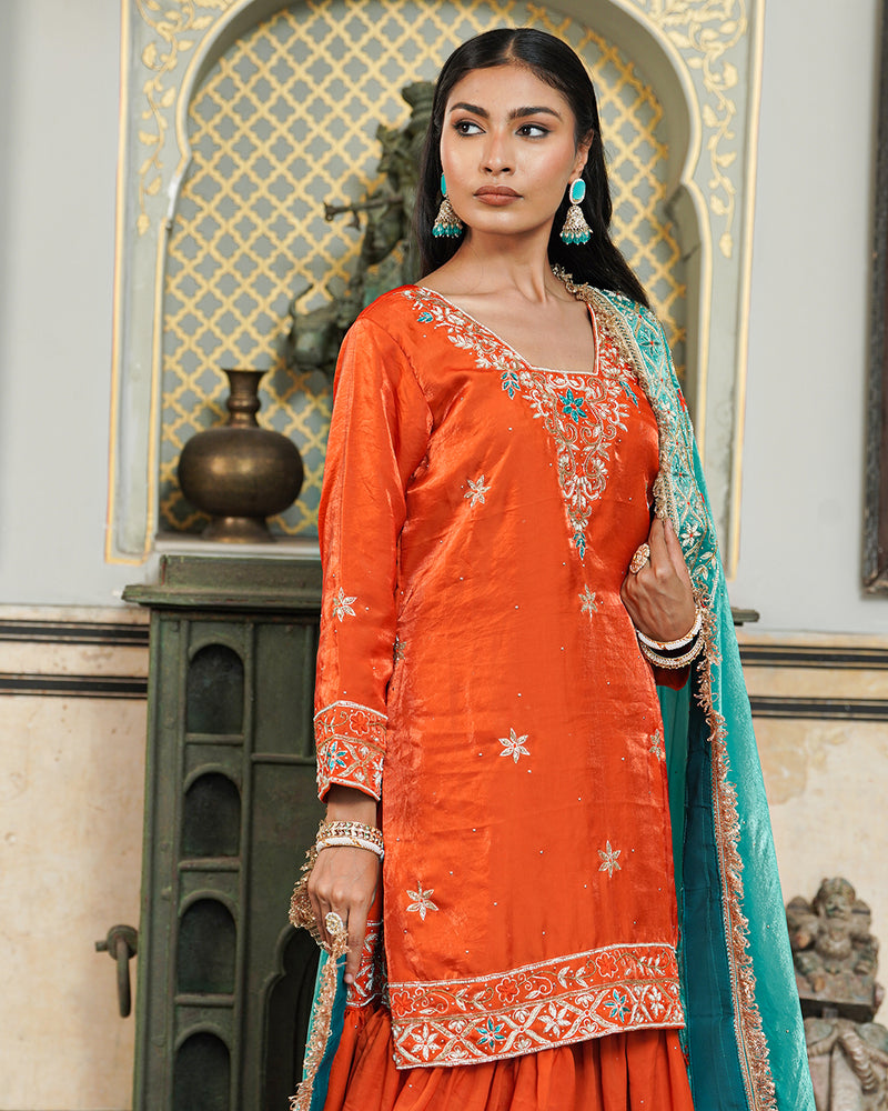 Gharara by Elara nawab |  | Karishma Emporium | Elegance in Making Pure Zardozi Women wear