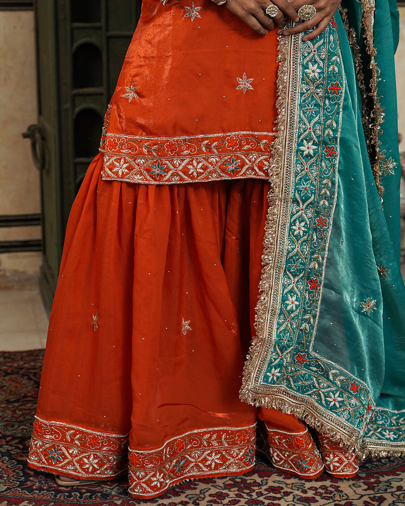 Gharara by Elara nawab |  | Karishma Emporium | Elegance in Making Pure Zardozi Women wear