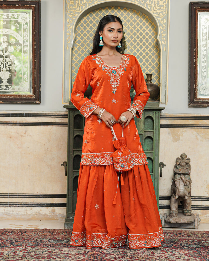 Gharara by Elara nawab |  | Karishma Emporium | Elegance in Making Pure Zardozi Women wear