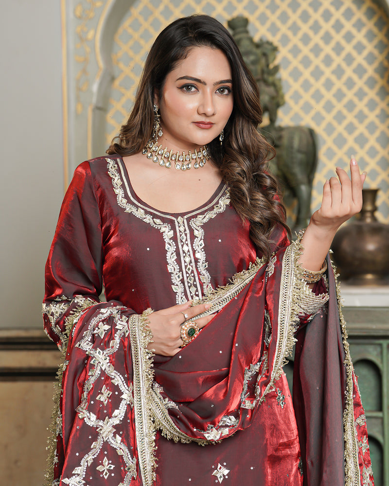 Gharara by Zaraya Ali |  | Karishma Emporium | Elegance in Making Pure Zardozi Women wear