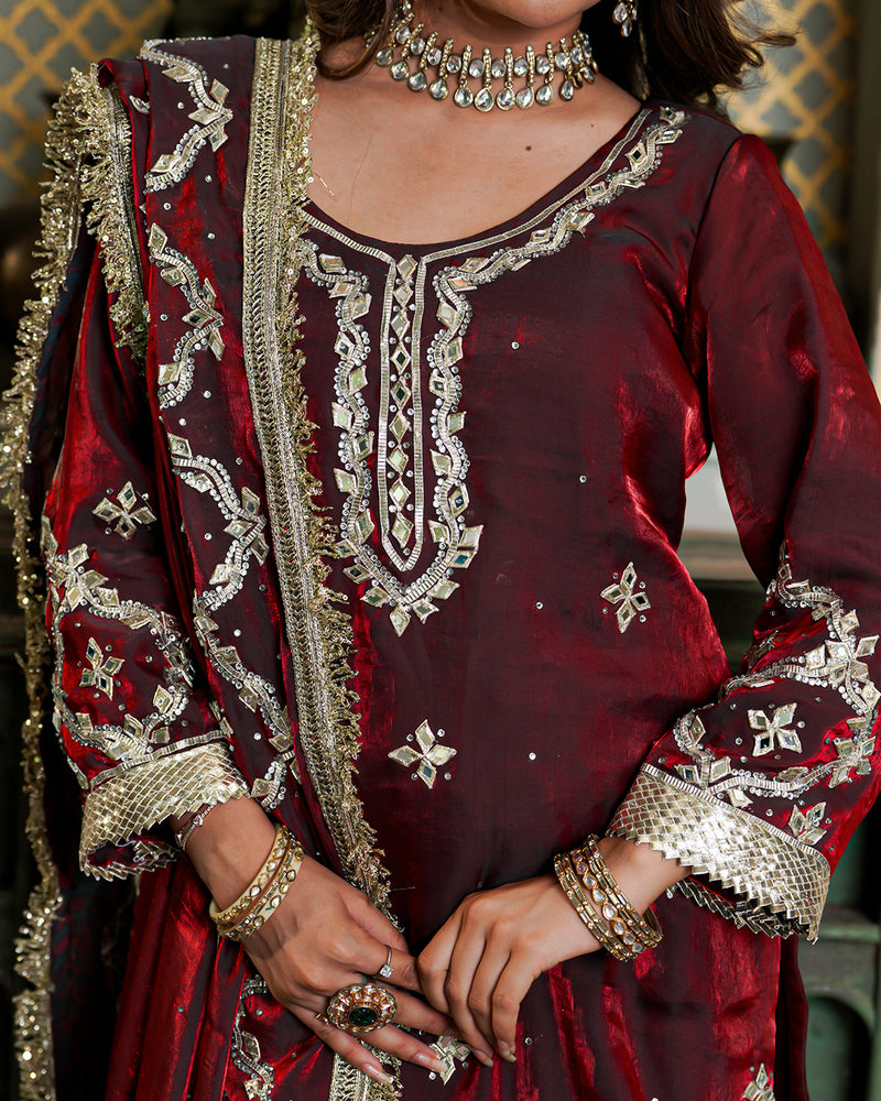 Gharara by Zaraya Ali |  | Karishma Emporium | Elegance in Making Pure Zardozi Women wear