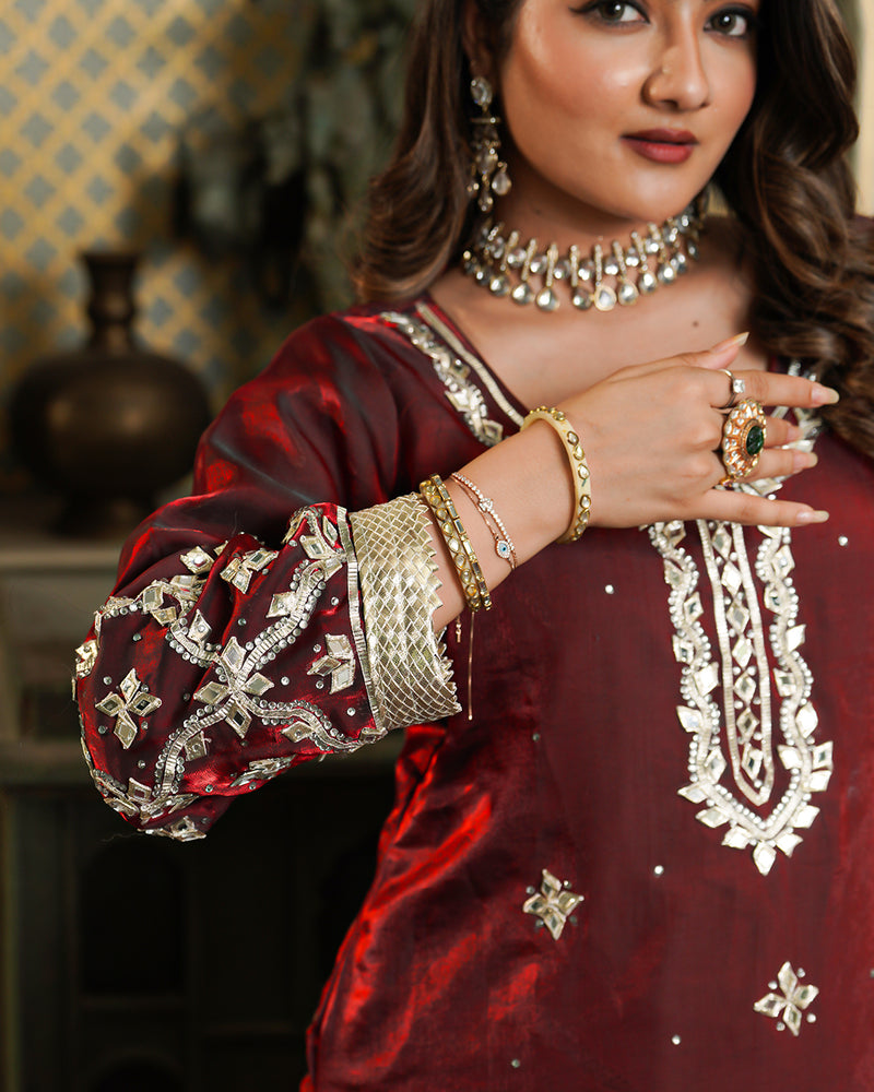 Gharara by Zaraya Ali |  | Karishma Emporium | Elegance in Making Pure Zardozi Women wear