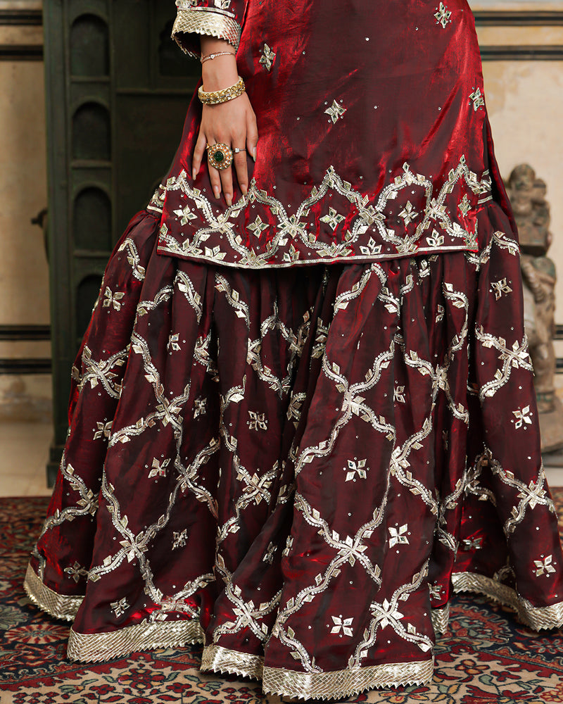 Gharara by Zaraya Ali |  | Karishma Emporium | Elegance in Making Pure Zardozi Women wear