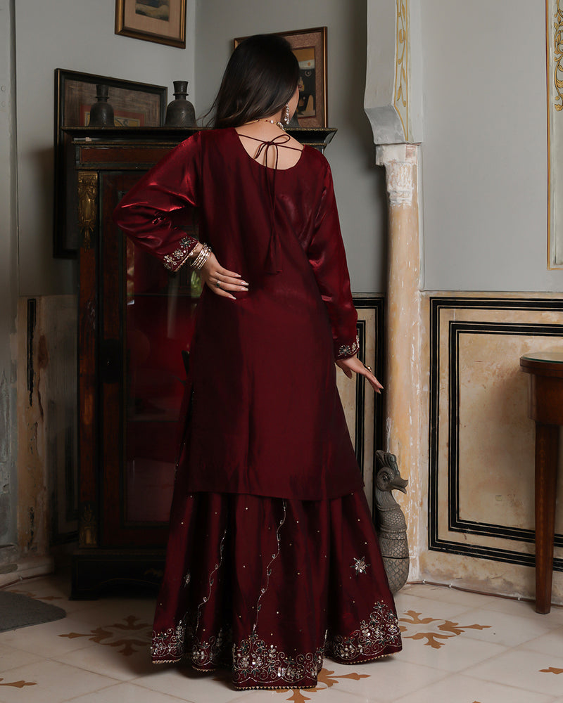 Gharara by shah Noor |  | Karishma Emporium | Elegance in Making Pure Zardozi Women wear