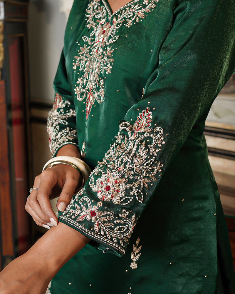 Gharara by Aasiya Kazi |  | Karishma Emporium | Elegance in Making Pure Zardozi Women wear