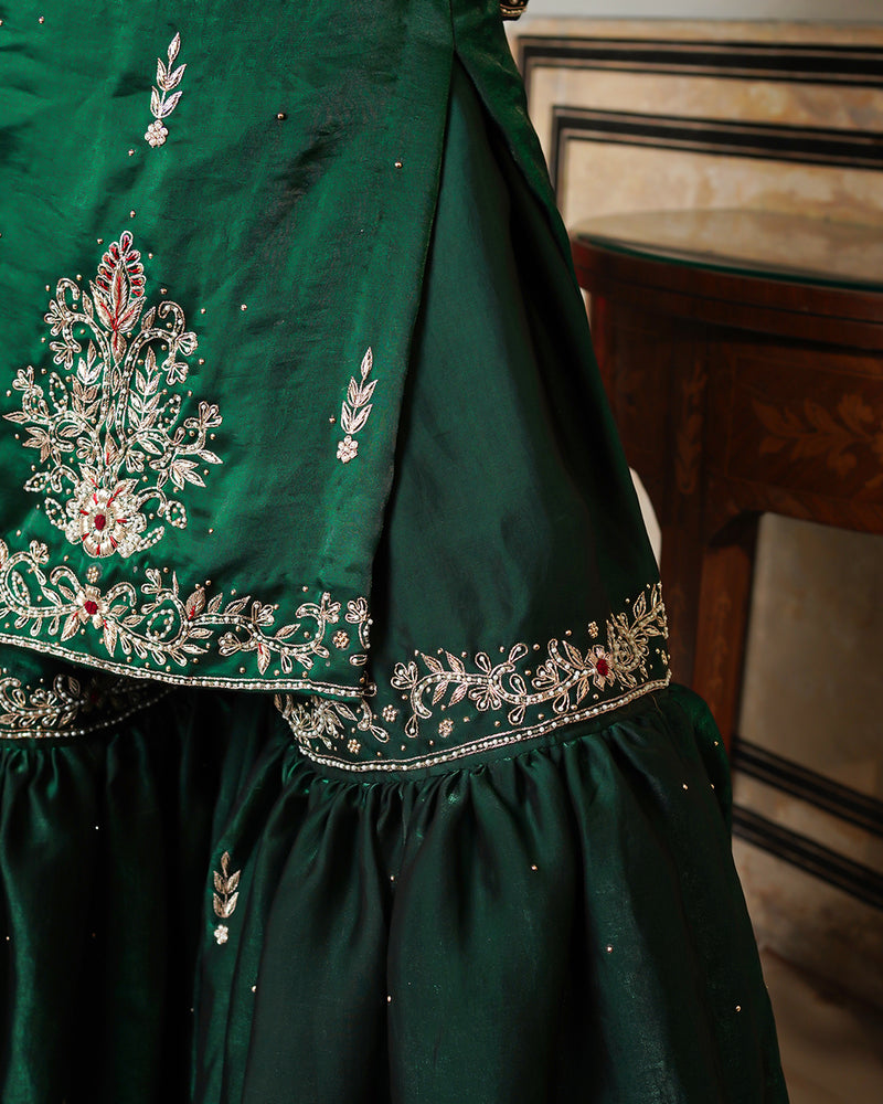 Gharara by Aasiya Kazi |  | Karishma Emporium | Elegance in Making Pure Zardozi Women wear