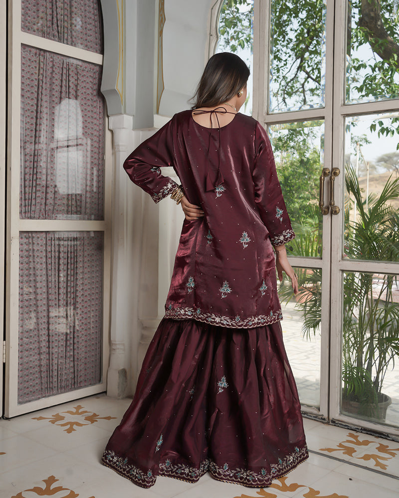 Gharara by Hoor Bano |  | Karishma Emporium | Elegance in Making Pure Zardozi Women wear