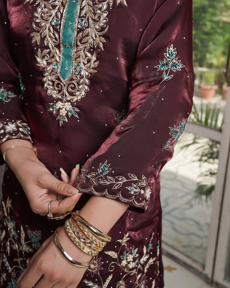 Gharara by Hoor Bano |  | Karishma Emporium | Elegance in Making Pure Zardozi Women wear