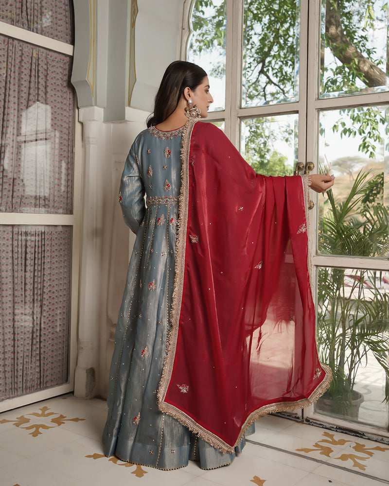 Angrakha choli  Top/bottom Crush tissue fabric  Dupatta-Italian Shimar |  | My Store