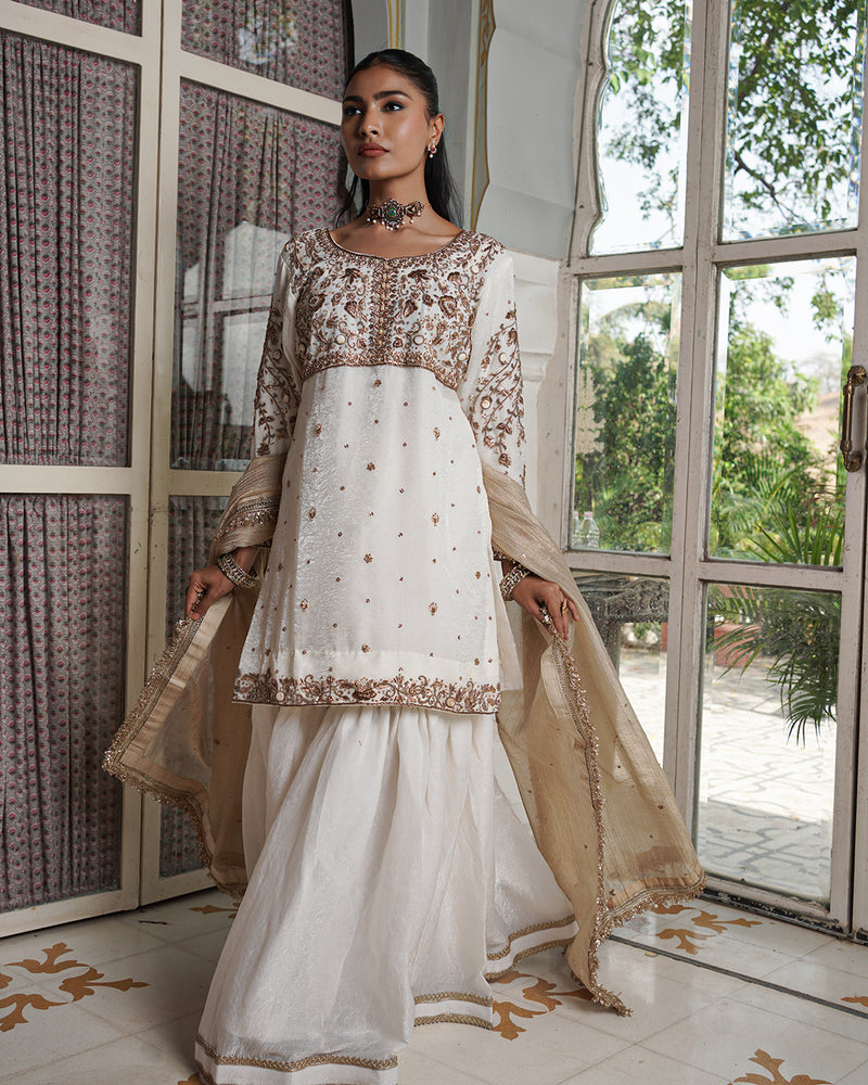 Gharara by zareen Ara |  | Karishma Emporium | Elegance in Making Pure Zardozi Women wear