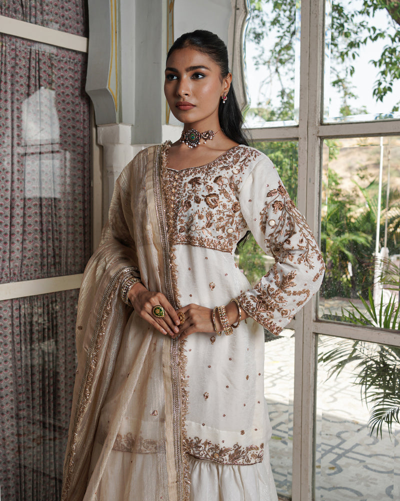 Gharara by zareen Ara |  | Karishma Emporium | Elegance in Making Pure Zardozi Women wear