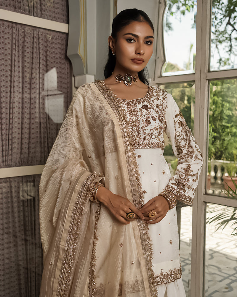 Gharara by zareen Ara |  | Karishma Emporium | Elegance in Making Pure Zardozi Women wear
