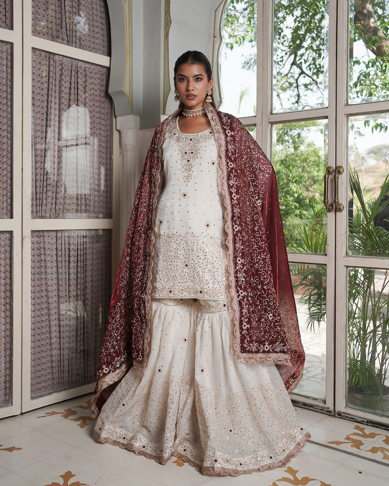 Gharara by Shahi nazakat |  | Karishma Emporium | Elegance in Making Pure Zardozi Women wear