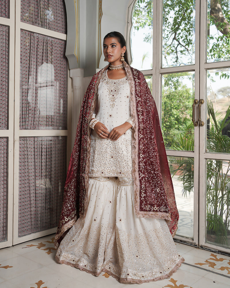Gharara by Shahi nazakat |  | Karishma Emporium | Elegance in Making Pure Zardozi Women wear